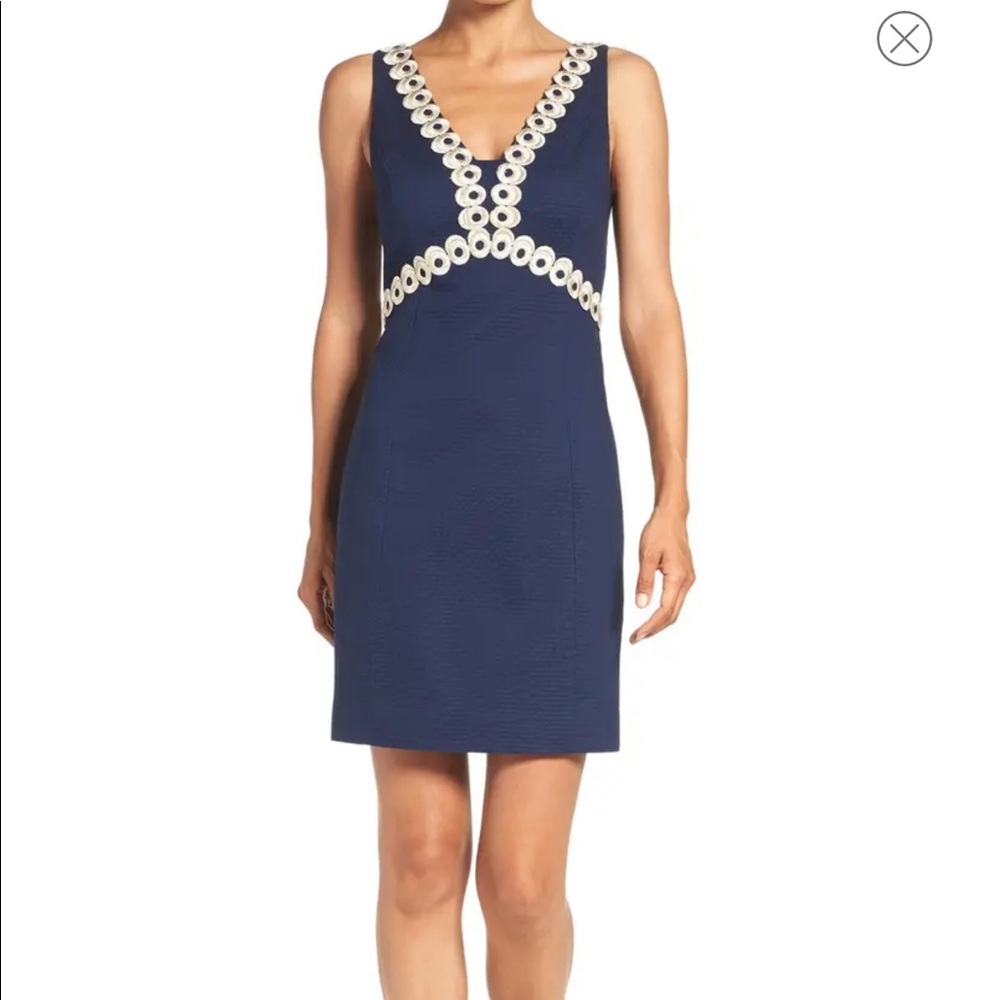 Lilly Pulitzer Esme Shift Dress True Navy Blue